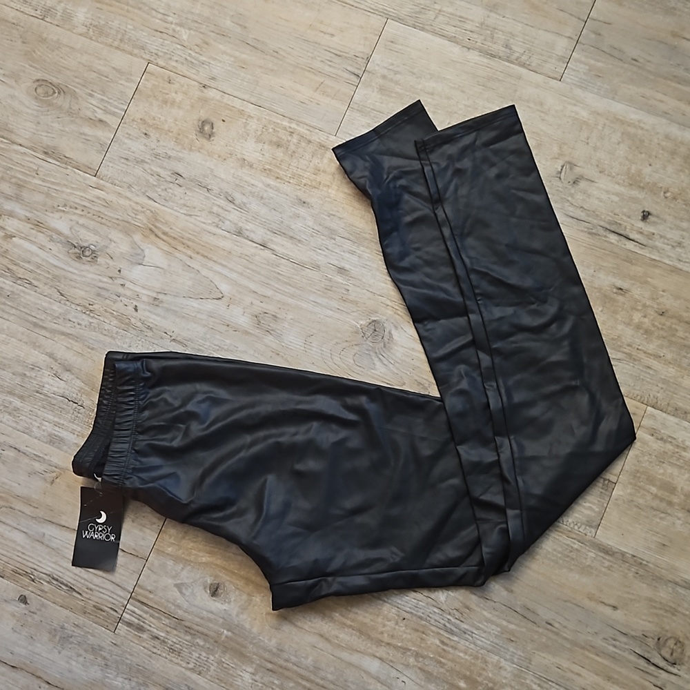 NWT Gypsy Warrior Leather look leggings
